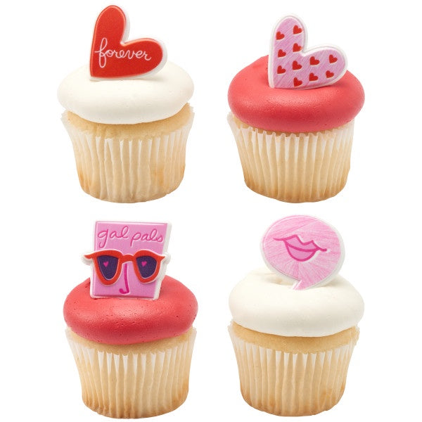 Gal Pals Cupcake Rings, 12 Cupcake Rings