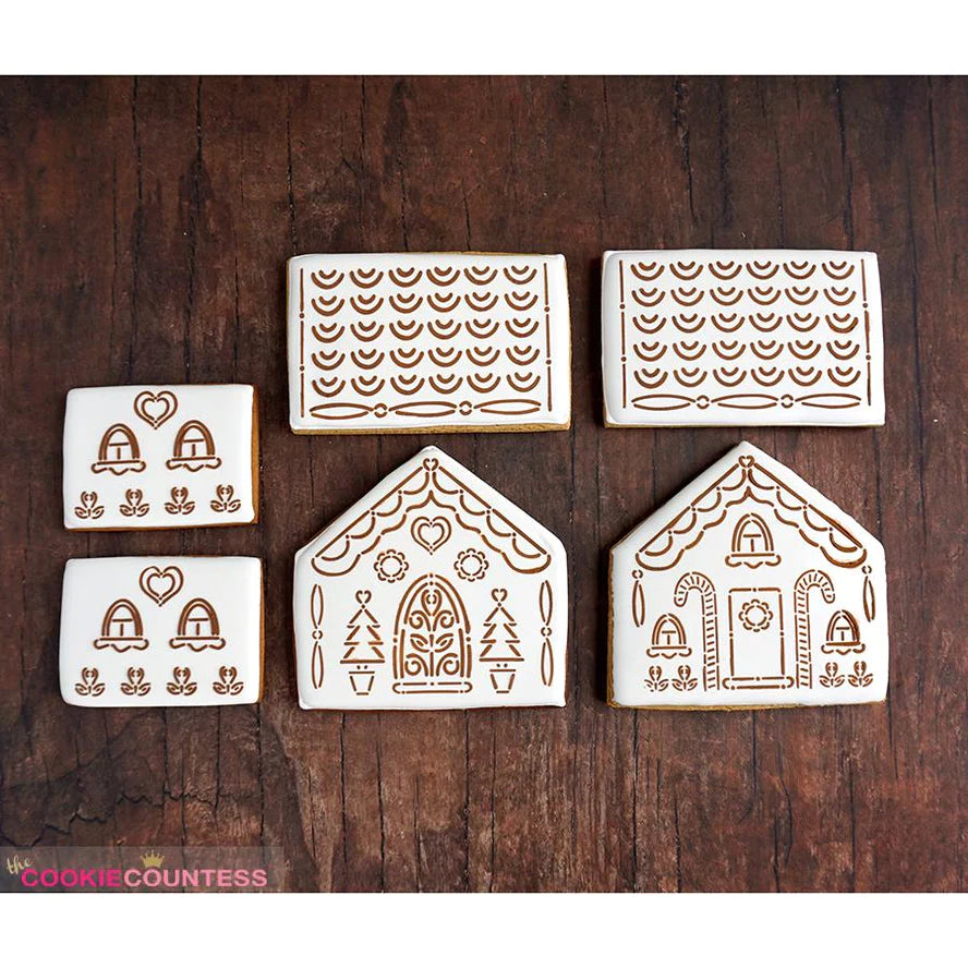 Gingerbread House 4 Piece Stencil Set