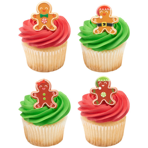 Gingerbread Friends Cupcake Rings - 12 Cupcake/Cake Rings