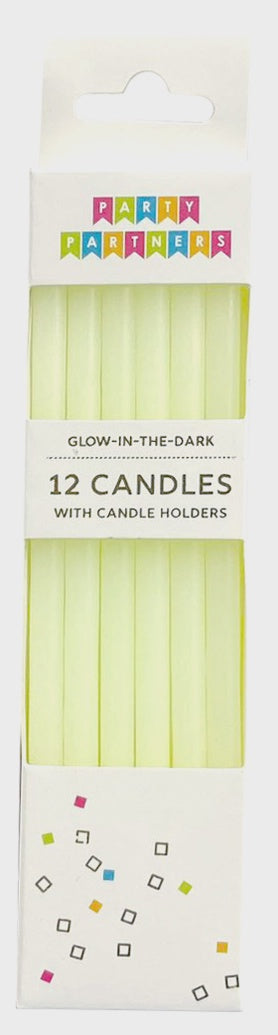 Glow In The Dark Candles with Candle Holders