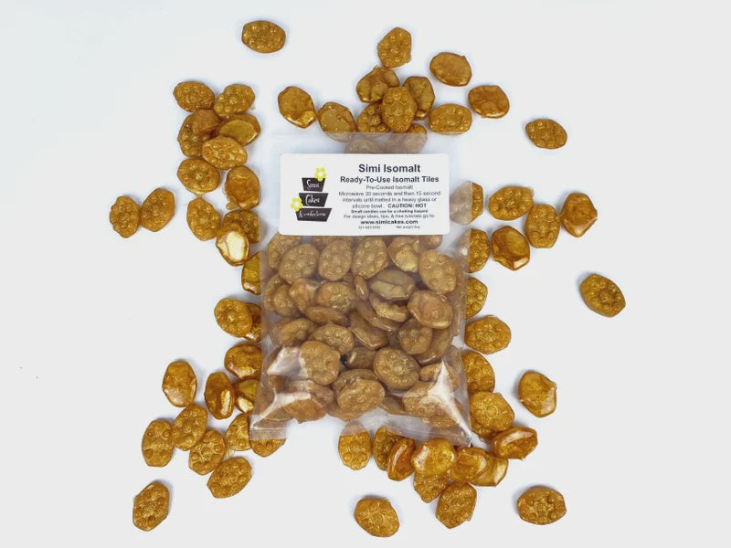 Simi, Gold, Pre-Cooked Isomalt Tiles