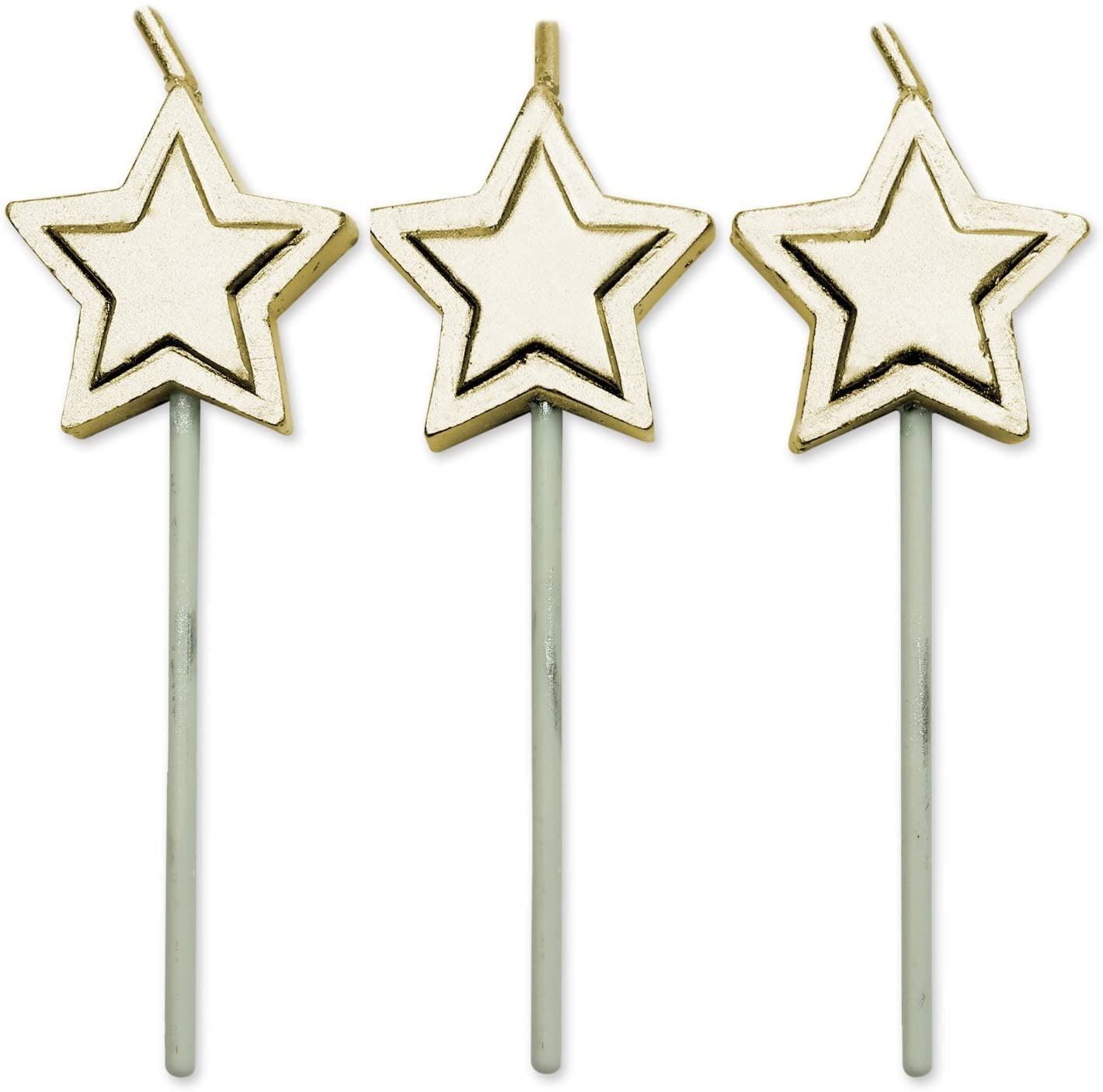 Gold, Star Shaped Candles
