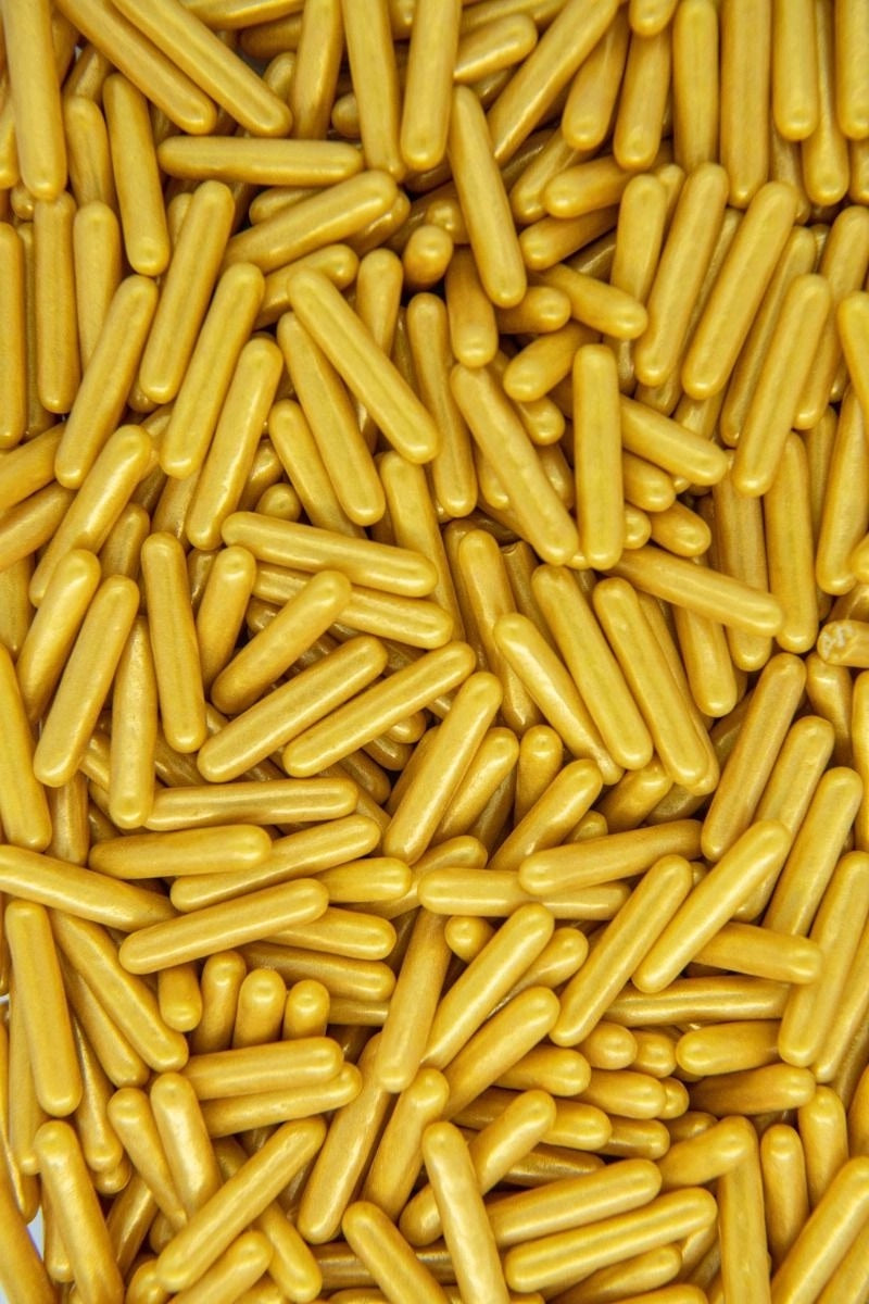 Gold, Metallic Sugar Rods, 4oz