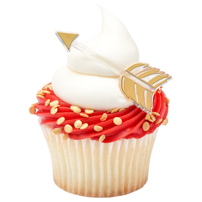 Gold Arrow Cupcake Layon - 6 per Package