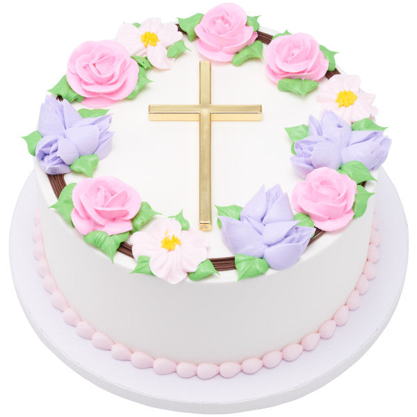 Plastic Gold Cross Layon
