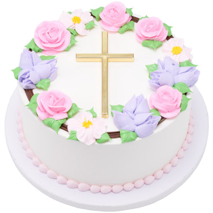 Plastic Gold Cross Layon