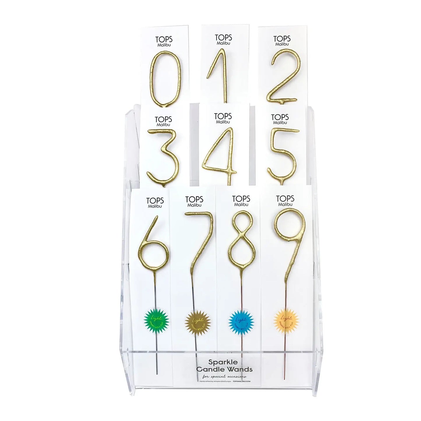 Big Golden Sparkle Candle Wand Number 7
