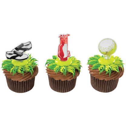 Golf Themed Cupcake Picks - 12 Cupcake Picks