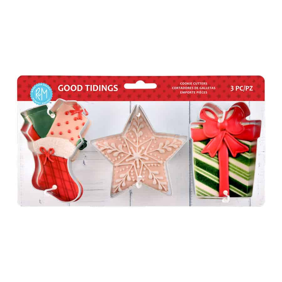 Good Tidings, 3 Piece, Christmas Cookie Cutter Set