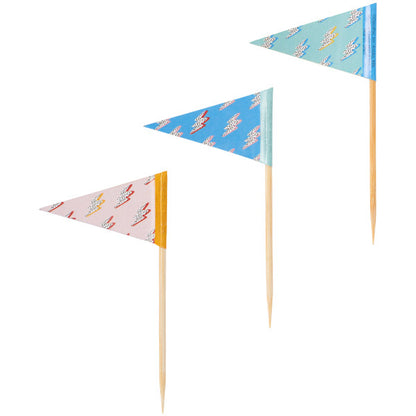 Assorted Graduation Pennants - 12 Cupcake Picks