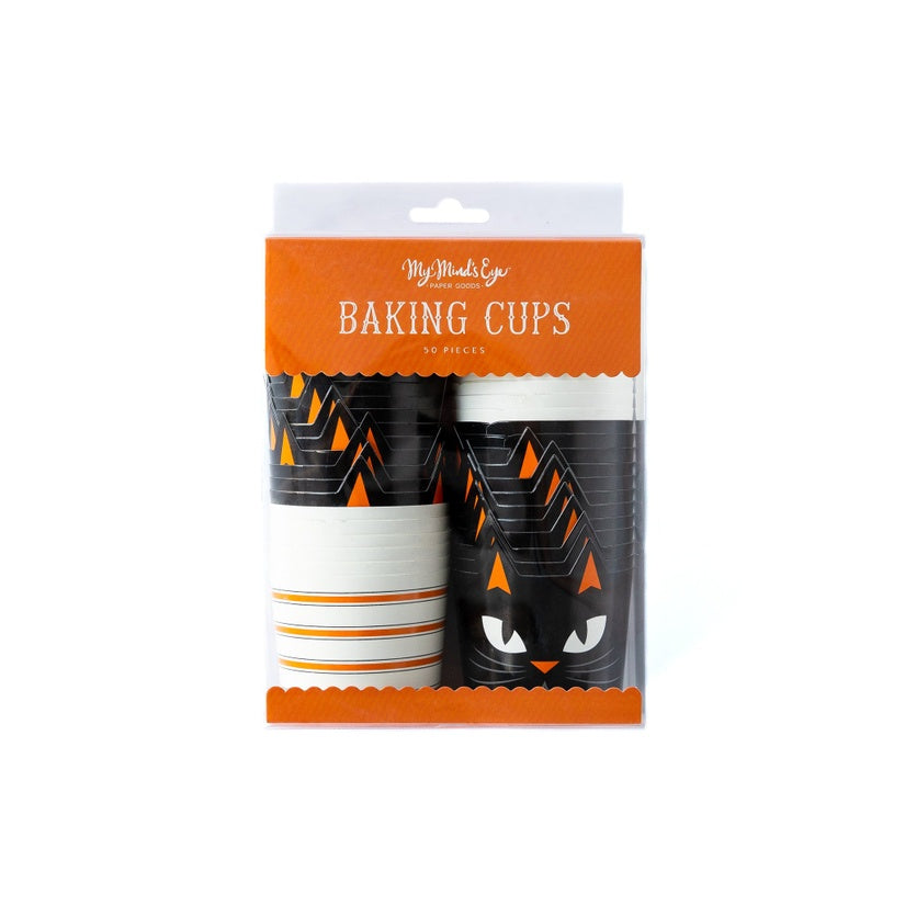 Halloween Cat Face Baking Cups
