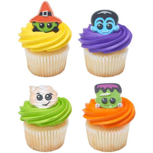 Halloween Characters Cupcake Rings - 12 Cupcake Rings