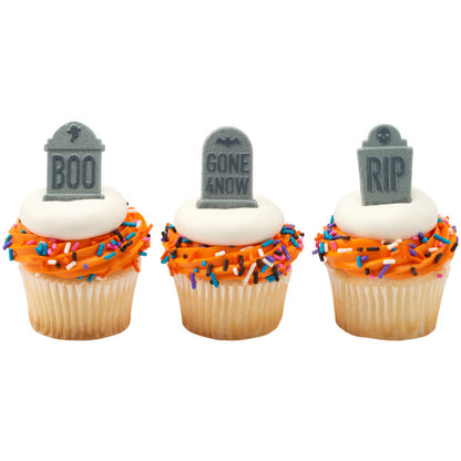 Halloween Tombstone Edible Decorations - Pack of 6
