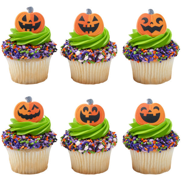 Jack O Lantern Cupcake Rings - 12 Cupcake/Cake Rings