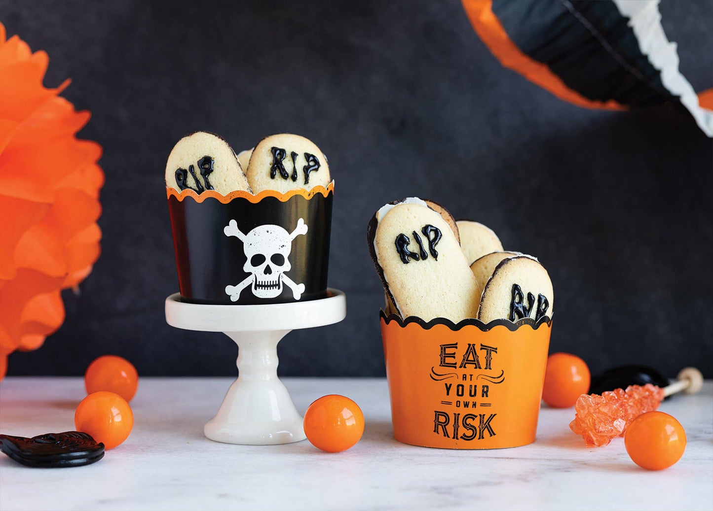 Halloween Eat At Your Own Risk Baking Cups