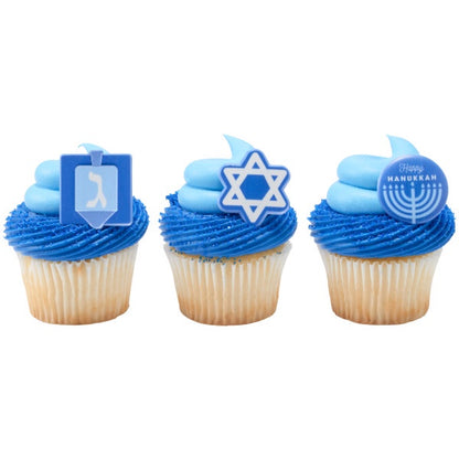 Hanukkah Cupcake Rings - 12 Rings