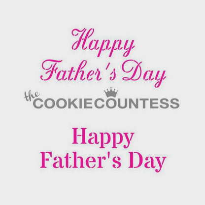 Happy Father's Day Stencil
