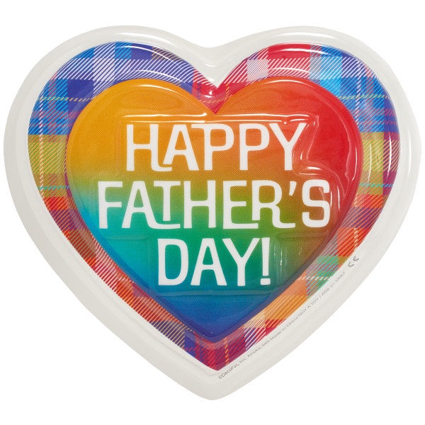 Happy Father's Day Plaid Cake Topper Pop Top