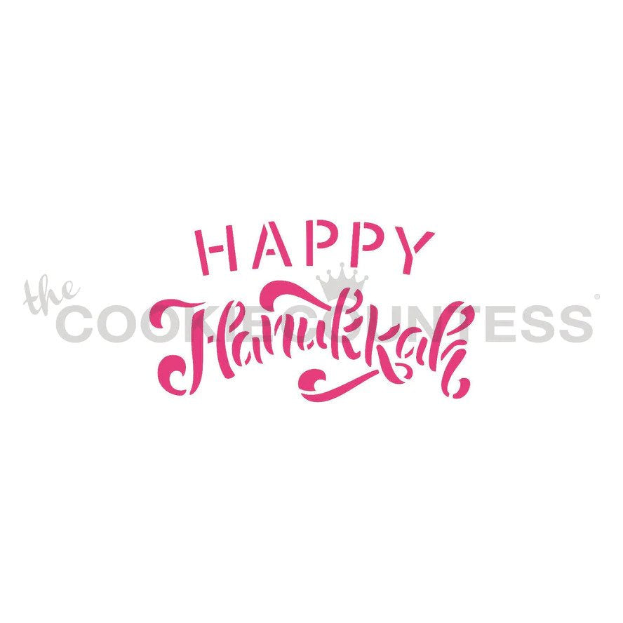 Happy Hanukkah Stencil