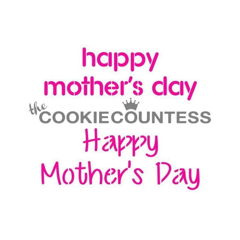 Happy Mother's Day Stencil