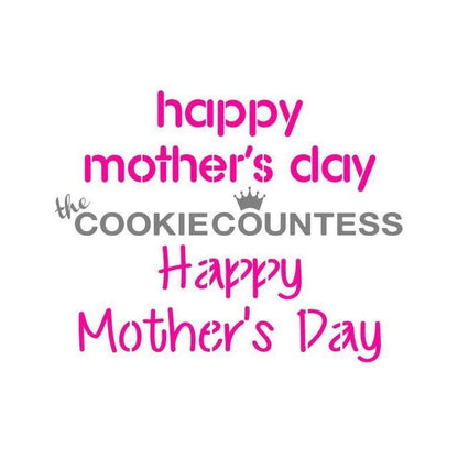 Happy Mother's Day Stencil