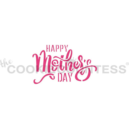 Happy Mother's Day Trendy Script Stencil