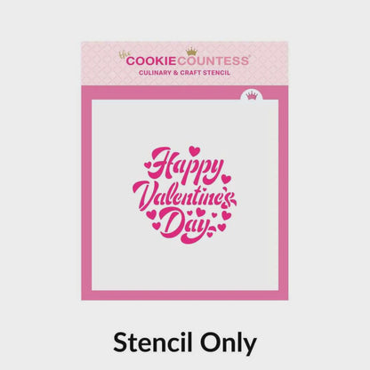 Happy Valentine's Day Stencil