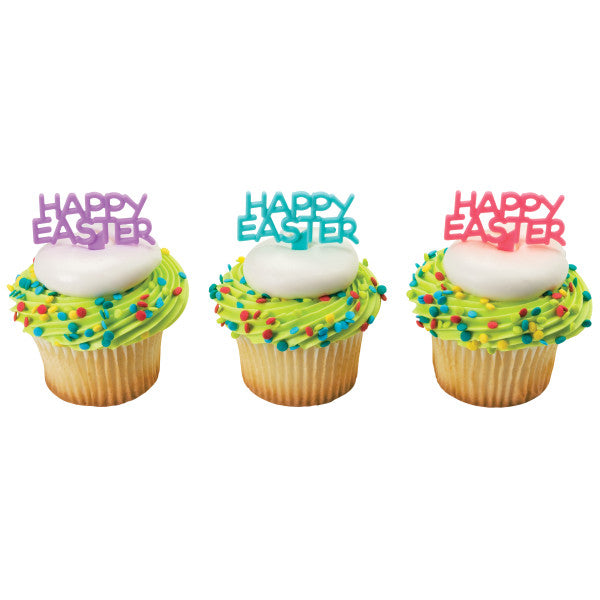 Happy Easter Cupcake Picks - 12 Picks