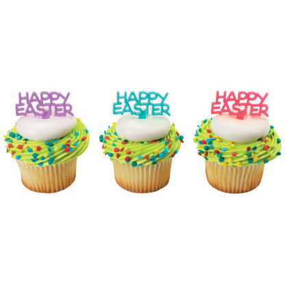 Happy Easter Cupcake Picks - 12 Picks