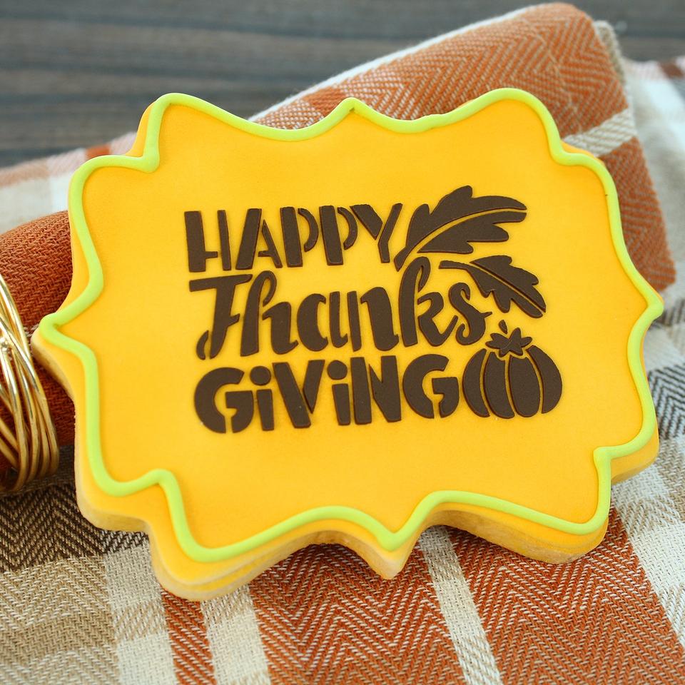 Happy Thanksgiving Stencil