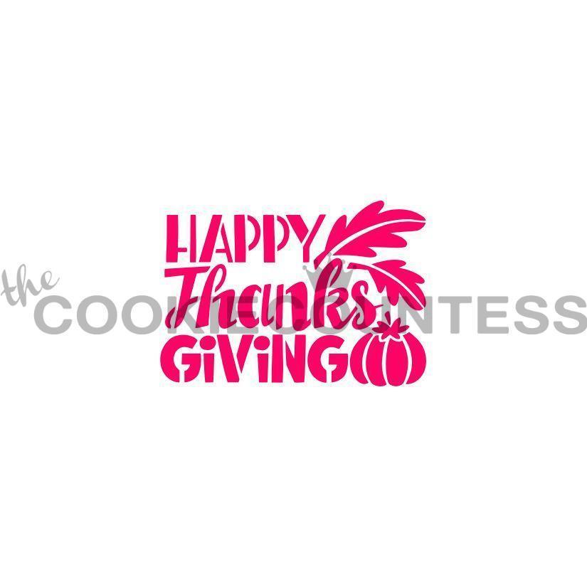 Happy Thanksgiving Stencil