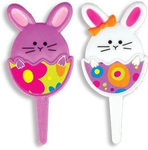 Hatching Bunnies Cupcake Picks - 12 Picks
