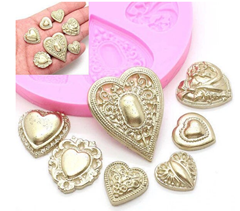 Heart Brooch Silicone Mold