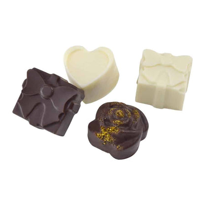Rose, Heart and Present Shaped Silicone Candy Mold
