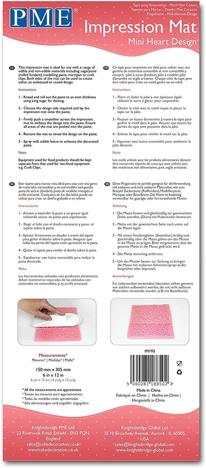 PME Mini Heart Pattern Impression Mat