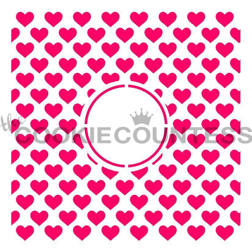 Hearts Monogram Stencil