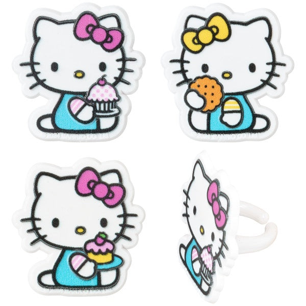 Hello Kitty and Mimmy Cupcake Rings - 12 Rings