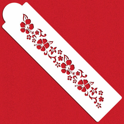 Hibiscus Cake Side Stencil