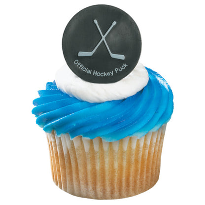 Hockey Cupcake Rings  - 12 Rings