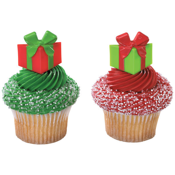 Holiday Gift Cupcake Picks -12 Cupcake/Cake Picks