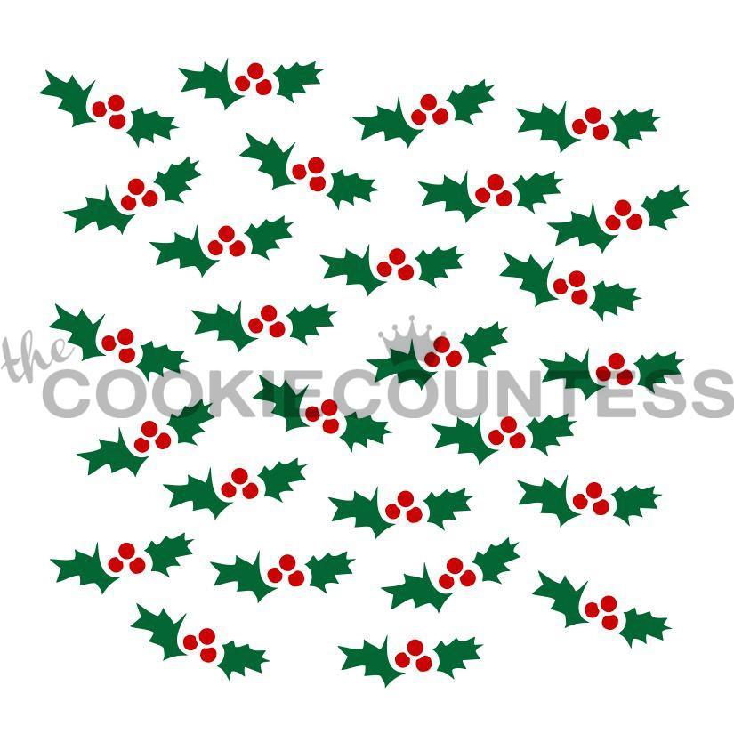 Holly Set, 2 Piece Stencil