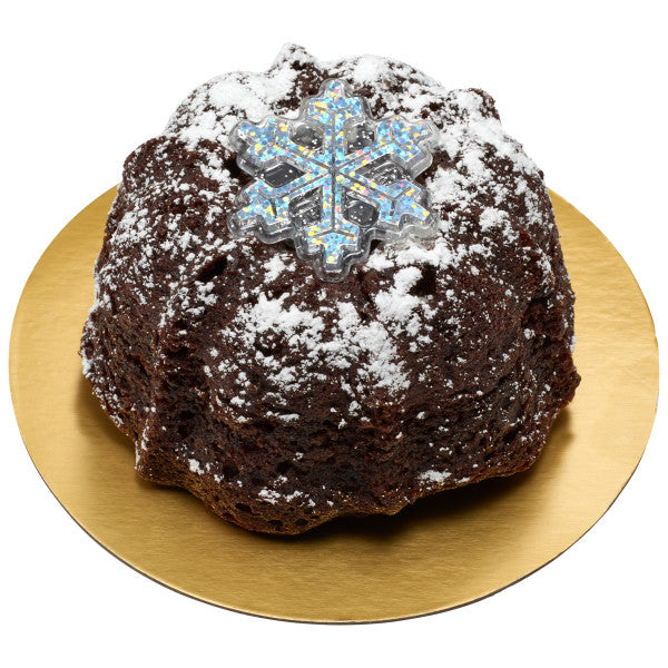 Hologram Snowflake Cupcake Rings- 12 Rings