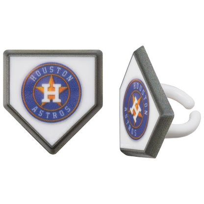 Houston Astros Cupcake Rings - 12 Cupcake Rings