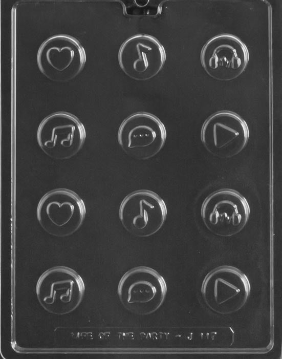 Internet Music Toppers Chocolate Mold