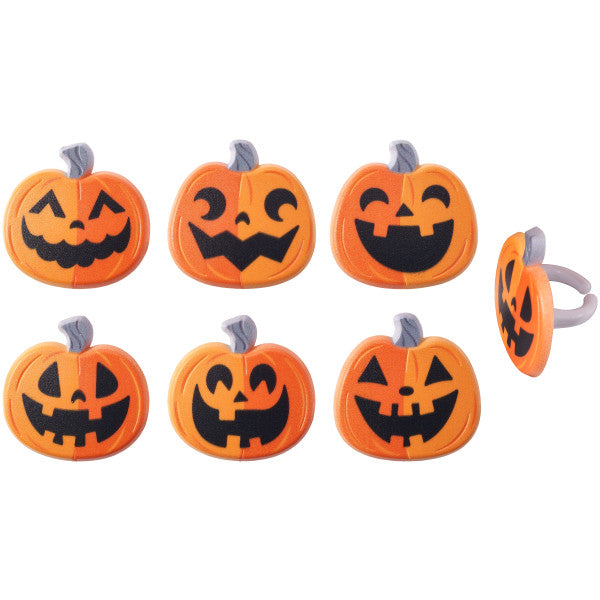 Jack O Lantern Cupcake Rings - 12 Cupcake/Cake Rings