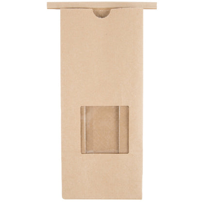 Kraft Colored Lined Bag w/Window - 4.25x2.5x9.75