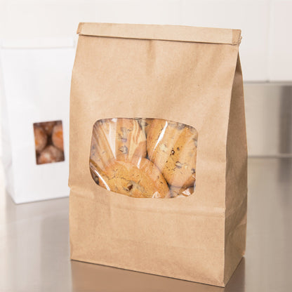 Kraft Colored Lined Bag w/Window - 6x2.75x9.5