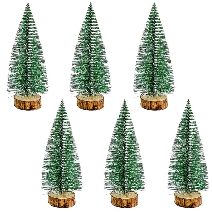 Large Snow Tipped Christmas Tree - 6 Inches