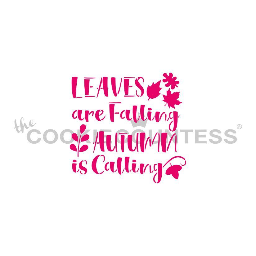 Leaves Are Falling Stencil