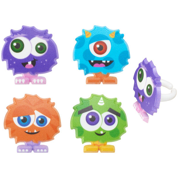 Little Monster Cupcake Rings - 12 Cupcake/Cake Rings